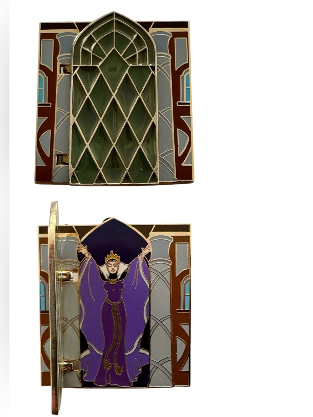Disney Pin Evil Queen Snow White Behind Hinged Door LE 1000